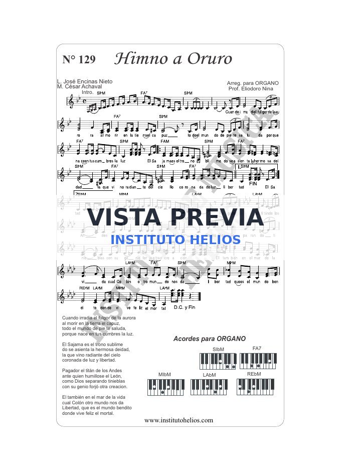Vista previa de Himno a Oruro